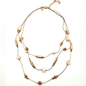 Vintage NY Golden Tone Multi Strand Necklace